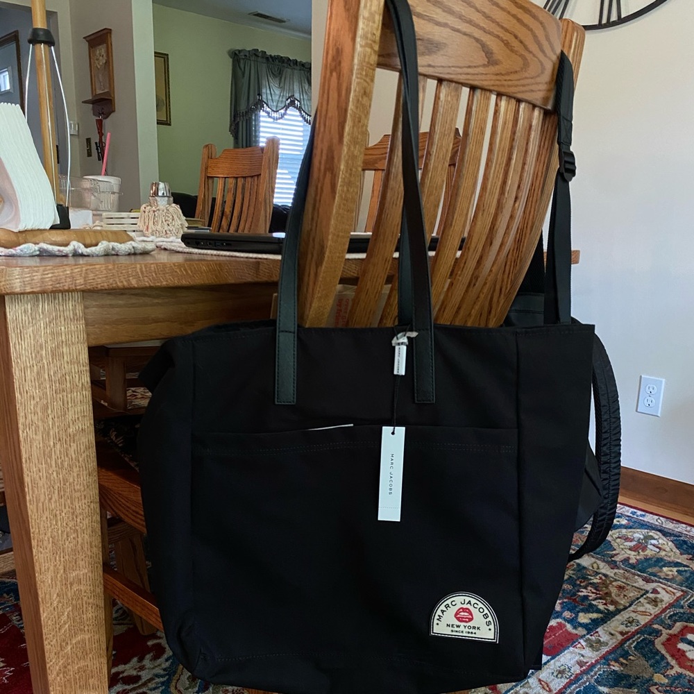 NWT MARC JACOBS BLACK NYLON TOTE